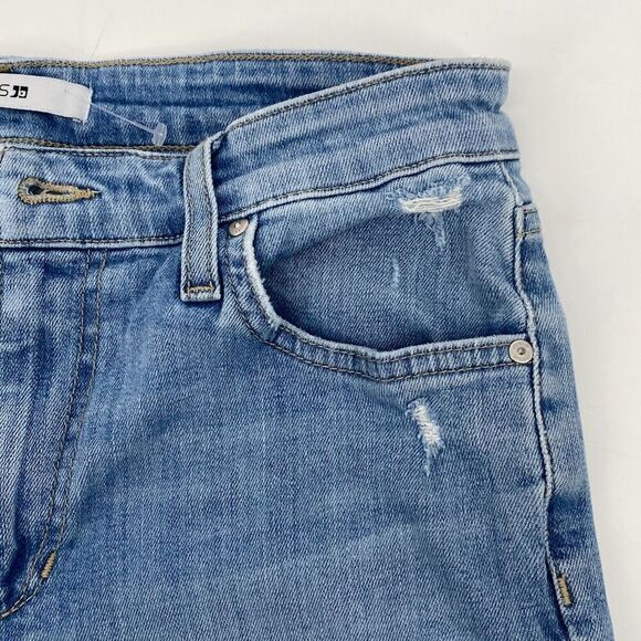 Joe's Jeans Boyfriend Slim Ankle Jeans Distressed Faded Manila Blue Stretch Size - Picture 8 of 16